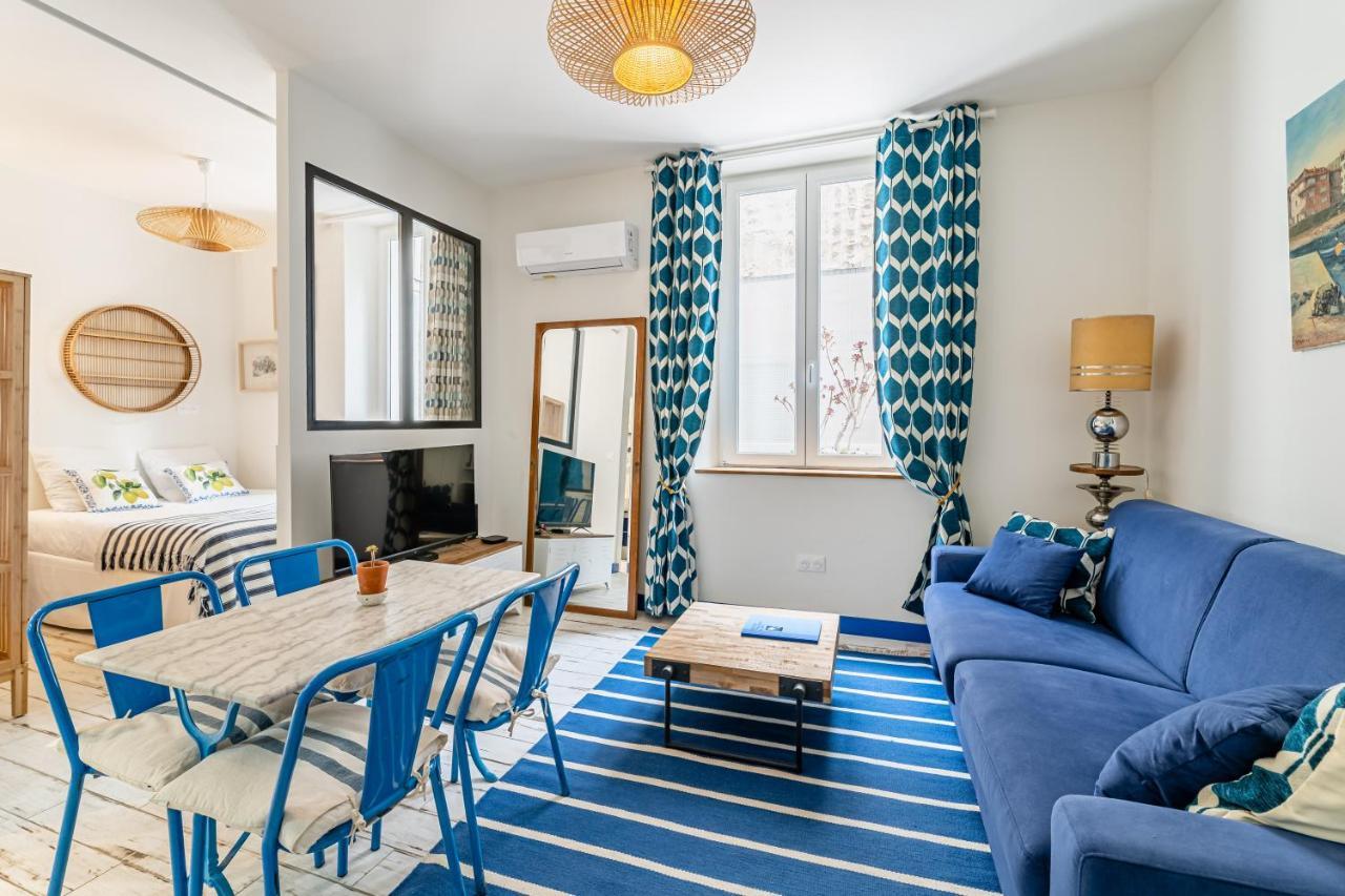 Studio Bleu 29M2, 120M Vieux-Port , Clim ,Wifi, Acces Autonome Avec Code Марсель Экстерьер фото