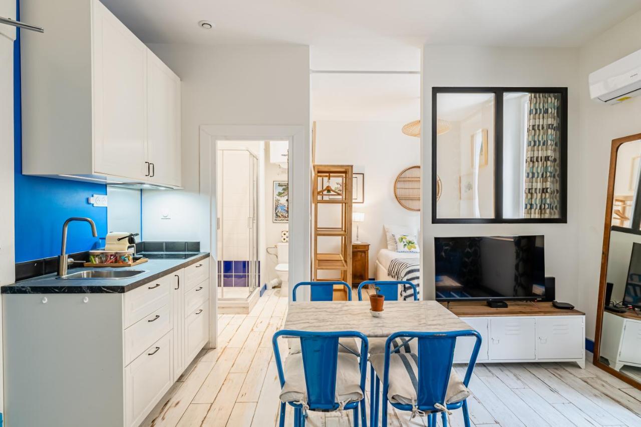 Studio Bleu 29M2, 120M Vieux-Port , Clim ,Wifi, Acces Autonome Avec Code Марсель Экстерьер фото